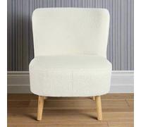 Teddy Dining Chair Wood & Fabric White by Hamilton McBride