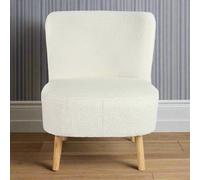 Teddy Dining Chair Wood & Fabric White by Hamilton McBride