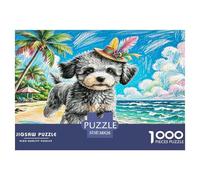 Teddy Dog 1000 Piece Jigsaw Puzzles Fun Challenging Modern Pet Dog Puzzles Game for The Whole Gifts for Adults And Kids Age 38x26cm/1000pcs