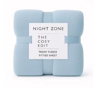 Teddy Extra Deep 12"/ 30cm deep fitted sheet teddy bear fleece fitted sheet in single double king Super King (Blue, Teddy Fitted Sheet Kind)