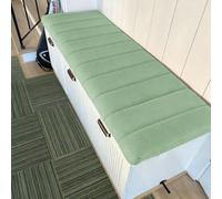 Teddy Fce Bench Cush with NonSlip Backing 4cm Thick Washable Seat Pad for Window Sill Matcha Green 100x55cm er Closure Soft and Cozy t
