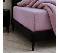 Teddy Fitted Sheet 30Cm Extra Deep Soft Cuddly Soft Touch Bedding Lilac