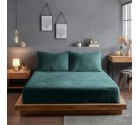 Teddy Fitted Sheet 30Cm Extra Deep Soft Cuddly Soft Touch Bedding Teal
