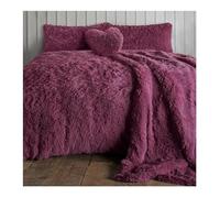 Teddy Fleece Cuddles Duvet Cover Set Ultra Soft Plush Bedding with Pillowcases, Warm & Cosy Winter Teddy Fleece Quilt Cover Bedding Set