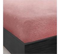 Teddy Fleece Fitted Sheet Bed Sheets Plain Thermal Warm Soft Cuddly Fluffy Bedding (Pink, King)