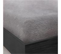 Teddy Fleece Fitted Sheet Bed Sheets Plain Thermal Warm Soft Cuddly Fluffy Bedding (Silver, King)