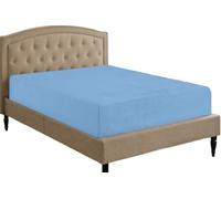 Teddy Fleece Fitted Sheet Extra Deep 30cm Deep Snugly Fit Around Your Mattress Soft & Cosy Warm Plush Fitted Bed Sheets (Blue, Double)