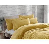 Teddy Fleece Pillowcase Pair Super Soft Fluffy Warm Pillow Covers for Cozy Winter Nights (Ochre Pillowcase Pair)