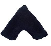 Teddy Fleece/sherpa V Shaped Pillowcase Cover only, Super Soft Snuggly Cuddly Warm & Cosy Pillowcase 34 x 74 cm (Black)