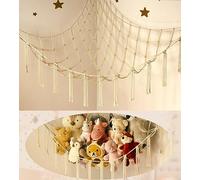Teddy Hammock - Cuddly Toy Storage Hammock for Stuffed Animals - Teddy Bear Hanging Toy Storage - Soft Plush Toy Storage Net - Nursery Preppy Room Decor for Girls Bedroom