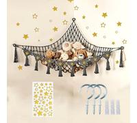 Teddy Hammock Toy Storage Net Teddy Storage Teddy Net Hammock Toy Hammock For Soft Toys, Stuffed Animals Hammock Hand Woven Boho Preppy Toy Net for Kids Room Corner Hanging Decor