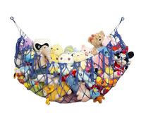 Teddy Hammocks Boho Toy Storage Hammock Stuffed Animals Net, Nursery Hanging Organizer for Soft Toys and Teddy Bears Net-Blue
