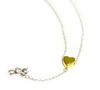 Teddy Heart Silver plated Decor Pendant Necklace Golden Gift For Her Birthday Daughter Cute Kawai Accessorise Golden