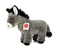 Teddy Hermann 90277 Donkey standing 27 cm, cuddly toy with 75% recycled filling material