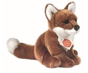 Teddy Hermann 90321 Reddish Brown Sitting Fox 20 cm Soft Toy | Lifelike design, carefully crafted details, from 18 months, washable, filling made with recycled polyester