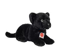 Teddy Hermann 90475 Panther Baby lying 30 cm, cuddly toy with 75% recycled filling material