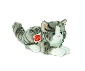 Teddy Hermann 90691 Cat 20 cm Soft Toy | Lifelike design, carefully crafted details, from 18 months, washable, filling made with recycled polyester