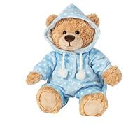 Teddy Hermann 91387 Teddy Bear Pajama Bear Blue 11,8"/30 cm, Soft Toy, Plush Toy
