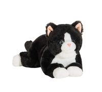 Teddy Hermann 91835 dangling cat black 30 cm, cuddly toy with 75% recycled filling material