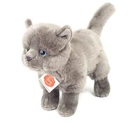 Teddy Hermann 91836 Carthusian cat standing 20 cm, cuddly toy with 75% recycled filling material