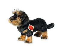 Teddy Hermann 91923 Dog wire-haired dachshund 28 cm, cuddly toy with 75% recycled filling material