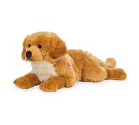 Teddy Hermann 91942 Dog Golden Retriever 23,6"/60 cm Lying, Amber-Colored, Soft Toy, Plush Toy