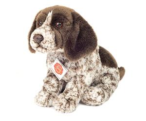 Teddy Hermann 91968 German Wirehaired Puppy 30 cm, cuddly toy with 75% recycled filling material