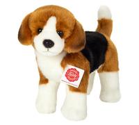 Teddy Hermann 91991 Beagle standing 23 cm, cuddly toy with 75% recycled filling material