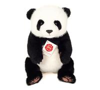Teddy Hermann 92447 Panda sitting 28 cm, cuddly toy with 75% recycled filling material