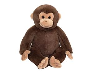 Teddy Hermann 92949 Monkey sitting 35 cm, "Green Friends" sustainable cuddly toy with 75% recycled filling material
