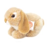 Teddy Hermann 93727 Ram rabbit beige 18 cm, cuddly toy with 75% recycled filling