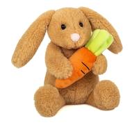Teddy Hermann 93958 Bunny Lilly with Carrot 23 cm Soft Toy | Extra-soft premium plush, carefully detailed, from birth, washable, soft plush