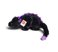 Teddy Hermann Black & Purple Dragon, Logan. Plush Soft Toy by Herzekind. 94005