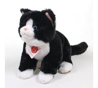 Teddy Hermann Black & White Cat Plush Soft Toy Kitten Animal Teddy Gift 91835
