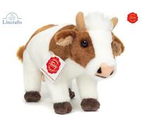 Teddy Hermann 91732 Cow Standing 23 cm, Cuddly Toy, Plush Toy with Recycled Filling