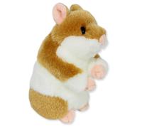 Teddy Hermann 92658 Hamster 16 cm, Cuddly Toy, Plush Toy with Recycled Filling