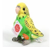 Teddy Hermann Green Budgie Plush Soft Toy Bird Children's Gift Nature 94158 BNWT