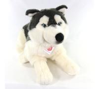 Teddy Hermann Large Lying Husky Dog Plush Soft Toy Puppy Teddy Gift 92782 BNWT