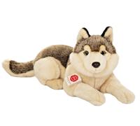 Teddy Hermann Lying Wolf Plush Soft Toy Puppy Dog Animal Teddy Gift 90855 BNWT