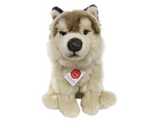 Teddy Hermann Sitting Wolf Plush Soft Toy Wild Dog Animal Teddy Gift 92738