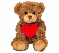 Teddy Hermann teddy bear with heart cuddly toy soft toy brown 20 cm 913306
