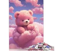 Teddy In Dreamland Puzzle Decompression Toys 100 Percent Recycled Cardboard Jigsaw Puzzle for Adults Teen 500pcs (52x38cm)