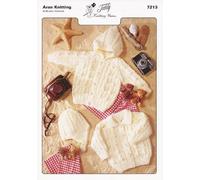 Teddy Knitting Pattern 7213 : Baby/Toddler Aran Cardigan, Jacket and Hat (16-24in)