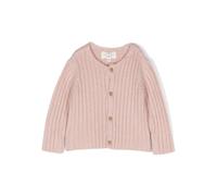 TEDDY & MINOU ribbed-knit long-sleeved cardigan - Pink 6 mth