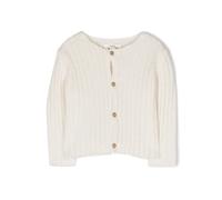 TEDDY & MINOU ribbed-knit long-sleeved cardigan - White 6 mth-9 mth