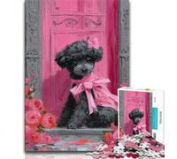 Teddy Puppy Jigsaw Puzzles for Adults Teenagers Jigsaws Puzzle,Help The Brain Exercise Addictive Toys to Cultivate Patience A Work of Art (38x26cm)