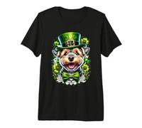 Teddy Roosevelt Terrier Dog St Patricks Day Artwork Premium T-Shirt
