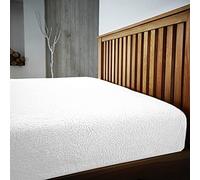 Teddy Sherpa Fleece Fitted Bed Sheet Thermal Super Soft Warm Cosy Luxurious Plain Teddy Bear Fleece Bed Sheets (White, Super King)
