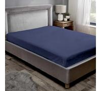 Rapport Home Teddy Fitted Sheet Single Navy, Blue