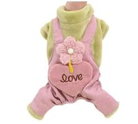 Teddy, Small and Medium-Sized Dog, Dog, Teddy Bear, pet cat, Thick and Warm Four Legged Clothes and Supplies, Flower Pants